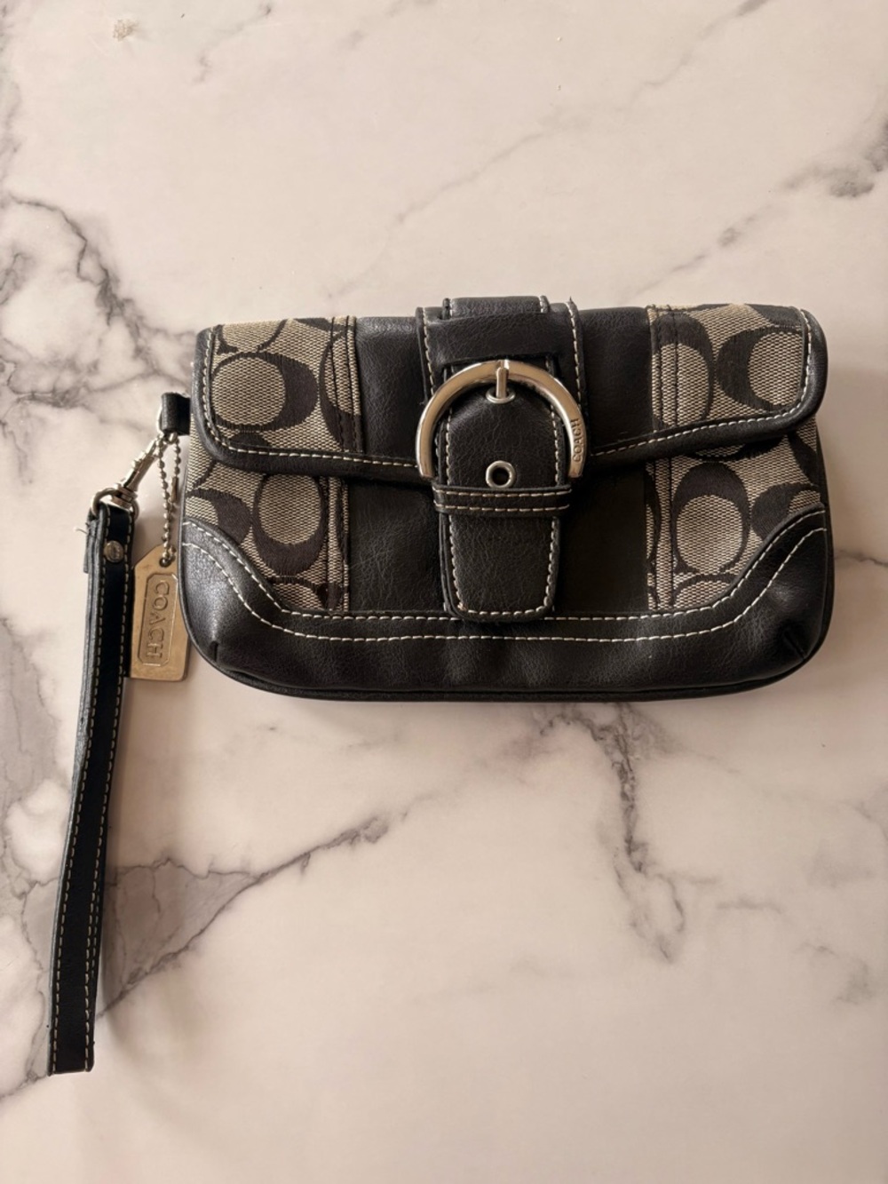Coach Soho Signature Flap Wristlet